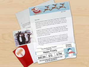 Santa attends a theater show about Frosty